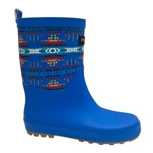 Pendleton Tucson Little Boys Rubber Mid-Calf Rain‎ Boots Size 13/1 Blue-Multi